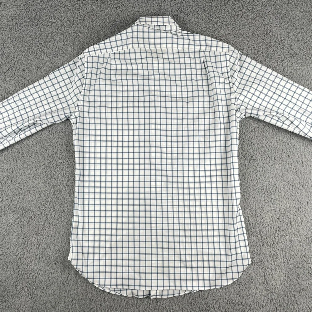 J.Crew Ludlow Men's Dress‎ Shirt S 15 33 Blue White Grid Check Classic Fit